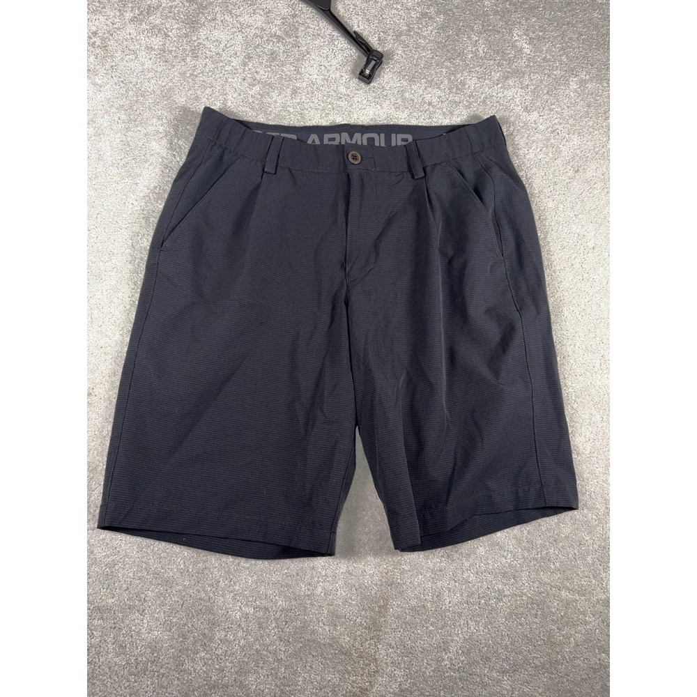 Mens Under Armour Shorts 34 Black Golf Polyester Performance